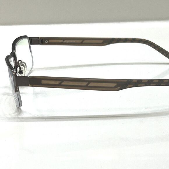 JHANE BARNES Molecular Titanium eyeglasses Frame Bronze Half Rim 55-17-140 - Picture 5 of 10